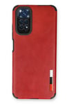 Mey İthalat®   Redmi Note 11 Kılıf Loop Deri Silikon - Kırmızı