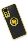 Mey İthalat®   Redmi Note 11 Kılıf Montreal Yüzüklü Silikon Kapak - Sarı
