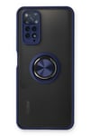 Mey İthalat®   Redmi Note 11 Kılıf Montreal Yüzüklü Silikon Kapak - Lacivert