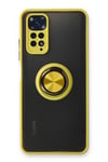 Mey İthalat®   Redmi Note 11 Kılıf Montreal Yüzüklü Silikon Kapak - Sarı
