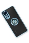 Mey İthalat®   Redmi Note 11 Kılıf Montreal Yüzüklü Silikon Kapak - Buz Mavi
