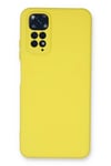 Mey İthalat®   Redmi Note 11 Kılıf Nano içi Kadife Silikon - Sarı