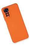 Mey İthalat®   Redmi Note 11 Kılıf Nano içi Kadife Silikon - Turuncu