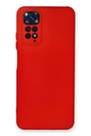 Mey İthalat®   Redmi Note 11 Kılıf Nano içi Kadife Silikon - Kırmızı