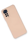 Mey İthalat®   Redmi Note 11 Kılıf Nano içi Kadife Silikon - Pudra