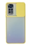 Mey İthalat®   Redmi Note 11 Kılıf Palm Buzlu Kamera Sürgülü Silikon - Sarı
