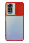 Mey İthalat®   Redmi Note 11 Kılıf Palm Buzlu Kamera Sürgülü Silikon - Kırmızı