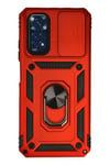 Mey İthalat®   Redmi Note 11 Kılıf Pars Lens Yüzüklü Silikon - Kırmızı
