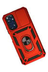 Mey İthalat®   Redmi Note 11 Kılıf Pars Lens Yüzüklü Silikon - Kırmızı
