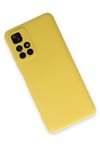 Mey İthalat®   Redmi Note 11T Kılıf Nano içi Kadife Silikon - Sarı
