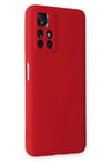 Mey İthalat®   Redmi Note 11T Kılıf Nano içi Kadife Silikon - Kırmızı