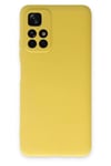 Mey İthalat®   Redmi Note 11T Kılıf Nano içi Kadife Silikon - Sarı