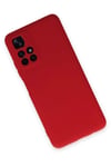 Mey İthalat®   Redmi Note 11T Kılıf Nano içi Kadife Silikon - Kırmızı