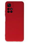 Mey İthalat®   Redmi Note 11T Kılıf Nano içi Kadife Silikon - Kırmızı