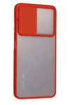Mey İthalat®   Redmi Note 11T Kılıf Palm Buzlu Kamera Sürgülü Silikon - Kırmızı
