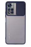 Mey İthalat®   Redmi Note 11T Kılıf Palm Buzlu Kamera Sürgülü Silikon - Lacivert
