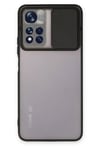 Mey İthalat®   Redmi Note 11T Kılıf Palm Buzlu Kamera Sürgülü Silikon - Siyah