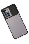 Mey İthalat®   Redmi Note 11T Kılıf Palm Buzlu Kamera Sürgülü Silikon - Siyah