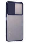 Mey İthalat®   Redmi Note 11T Kılıf Palm Buzlu Kamera Sürgülü Silikon - Lacivert