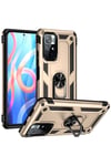 Mey İthalat®   Redmi Note 11T Kılıf Sofya Yüzüklü Silikon Kapak - Gold