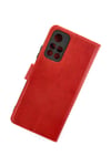 Mey İthalat®   Redmi Note 11T Kılıf Trend S Plus Kapaklı Kılıf - Kırmızı
