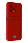 Mey İthalat®   Redmi Note 12 4G Kılıf Kelvin Kartvizitli Silikon - Kırmızı