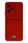 Mey İthalat®   Redmi Note 12 4G Kılıf Kelvin Kartvizitli Silikon - Kırmızı