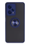 Mey İthalat®   Redmi Note 12 5G Kılıf Montreal Yüzüklü Silikon Kapak - Lacivert