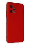 Mey İthalat®   Redmi Note 12 5G Kılıf Nano içi Kadife Silikon - Kırmızı