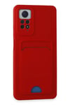 Mey İthalat®   Redmi Note 12 Pro 4G Kılıf Kelvin Kartvizitli Silikon - Kırmızı