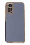Mey İthalat®   Redmi Note 12 Pro 4G Kılıf Volet Silikon - Mavi
