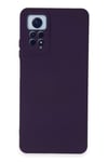 Mey İthalat®   Redmi Note 12 Pro 4G Kılıf Nano içi Kadife Silikon - Mor