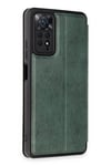 Mey İthalat®   Redmi Note 12 Pro 4G Kılıf Flip Cover - Koyu Yeşil