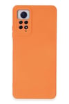 Mey İthalat®   Redmi Note 12 Pro 4G Kılıf Nano içi Kadife Silikon - Turuncu