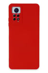 Mey İthalat®   Redmi Note 12 Pro 4G Kılıf Nano içi Kadife Silikon - Kırmızı