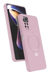 Mey İthalat®   Redmi Note 12 Pro 4G Regal Magsafe Standlı Kapak - Açık Pembe
