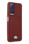 Mey İthalat®   Redmi Note 12S Kılıf Kelvin Kartvizitli Silikon - Bordo