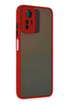 Mey İthalat®   Redmi Note 12S Kılıf Montreal Silikon Kapak - Kırmızı