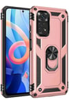 Mey İthalat®   Redmi Note 12S Kılıf Sofya Yüzüklü Silikon Kapak - Rose