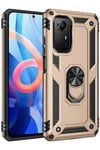 Mey İthalat®   Redmi Note 12S Kılıf Sofya Yüzüklü Silikon Kapak - Gold