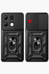 Mey İthalat®   Redmi Note 13 4G Kılıf Pars Lens Yüzüklü Silikon - Kırmızı