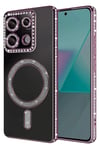 Mey İthalat®   Redmi Note 13 Pro 4G Joke Simli Magneticsafe Kılıf - Pembe