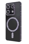 Mey İthalat®   Redmi Note 13 Pro 4G Joke Simli Magneticsafe Kılıf - Derin Mor