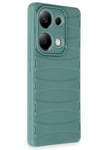 Mey İthalat®   Redmi Note 13 Pro 4G Kılıf Bibercas Silikon Kapak - Koyu Yeşil