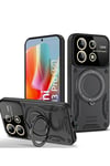 Mey İthalat®   Redmi Note 13 Pro 4G Kılıf Joy Lens Standlı Kapak - Siyah