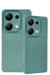 Mey İthalat®   Redmi Note 13 Pro 4G Kılıf Auto Focus Karbon Kapak - Koyu Yeşil