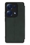 Mey İthalat®   Redmi Note 13 Pro 4G Kılıf Flip Cover - Koyu Yeşil