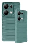 Mey İthalat®   Redmi Note 13 Pro 4G Kılıf Bibercas Silikon Kapak - Koyu Yeşil