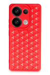 Mey İthalat®   Redmi Note 13 Pro 4G Kılıf Petek Silikon Kapak - Kırmızı