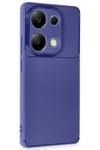 Mey İthalat®   Redmi Note 13 Pro 4G Kılıf Auto Focus Karbon Kapak - Lacivert